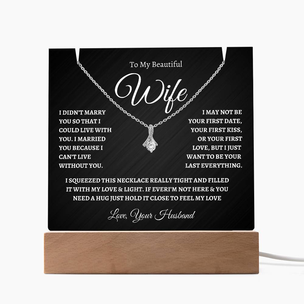 To My Beautiful Wife Acrylic Keepsake Gift Set - PlumOnyx