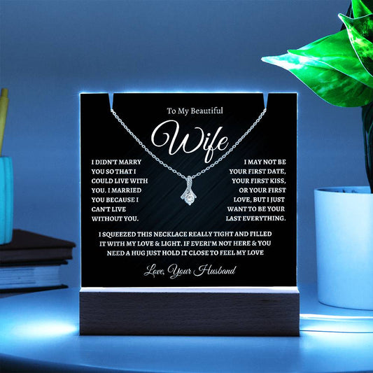 To My Beautiful Wife Acrylic Keepsake Gift Set - PlumOnyx
