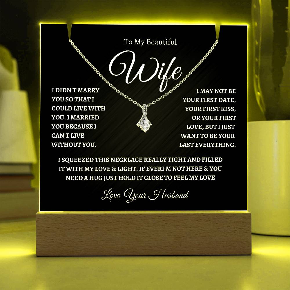 To My Beautiful Wife Acrylic Keepsake Gift Set - PlumOnyx