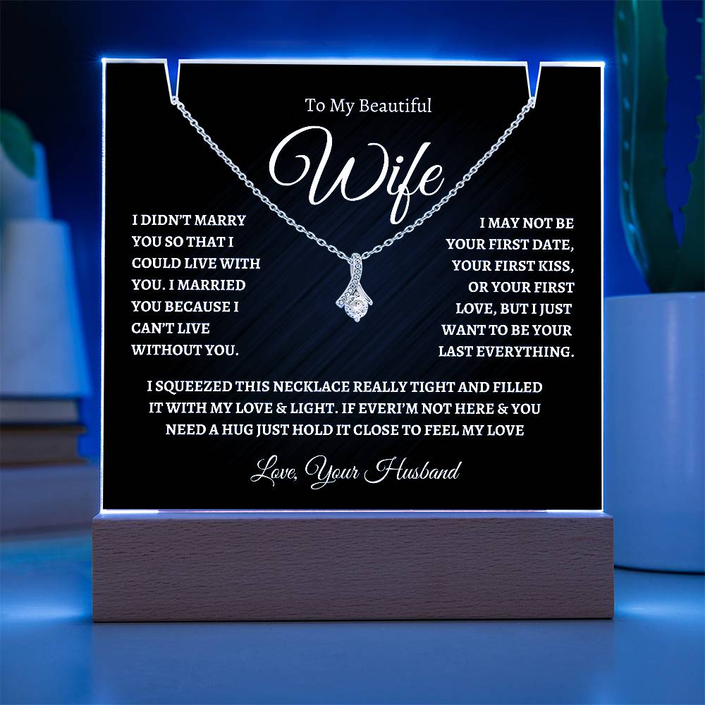 To My Beautiful Wife Acrylic Keepsake Gift Set - PlumOnyx