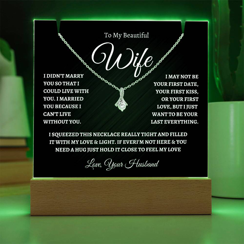To My Beautiful Wife Acrylic Keepsake Gift Set - PlumOnyx