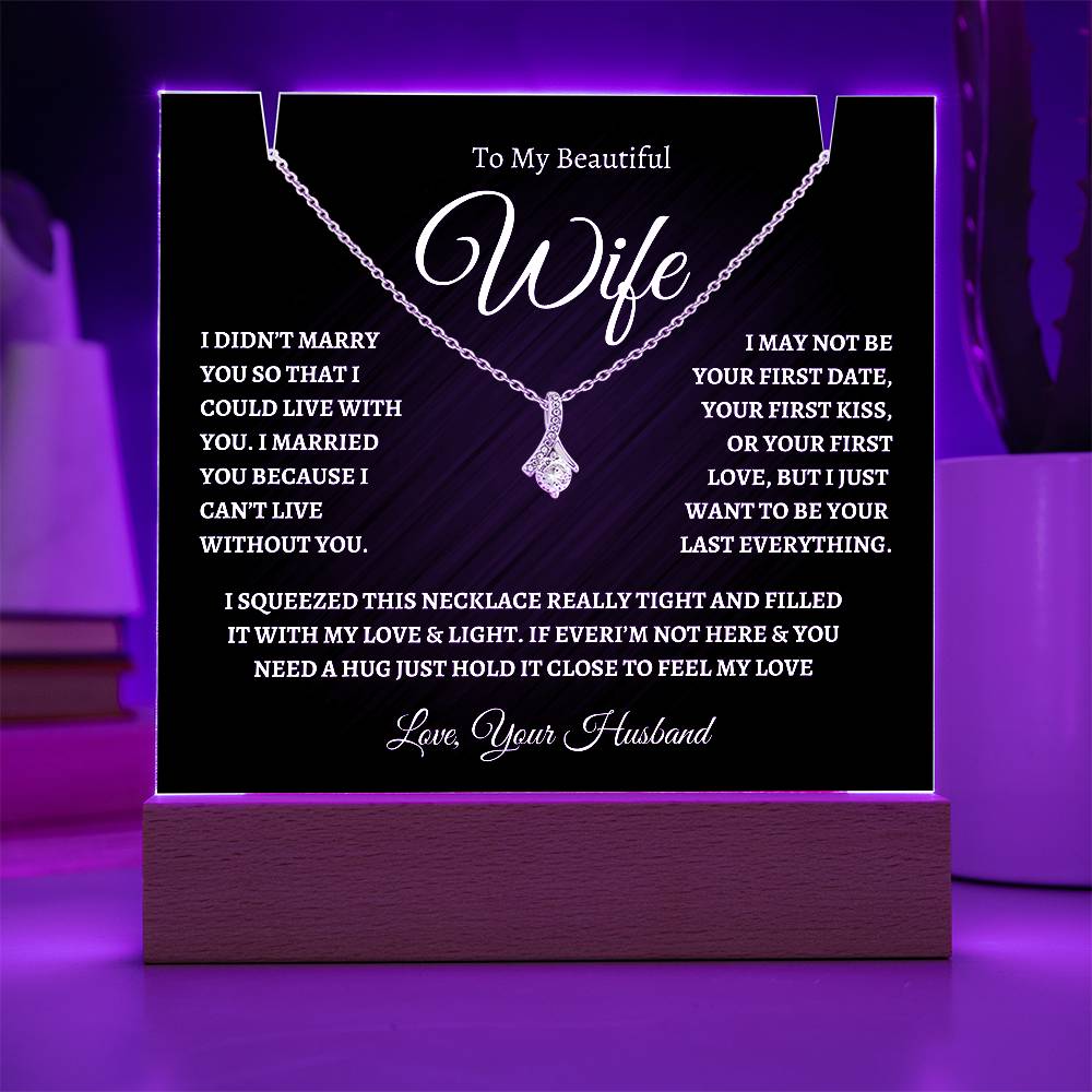 To My Beautiful Wife Acrylic Keepsake Gift Set - PlumOnyx