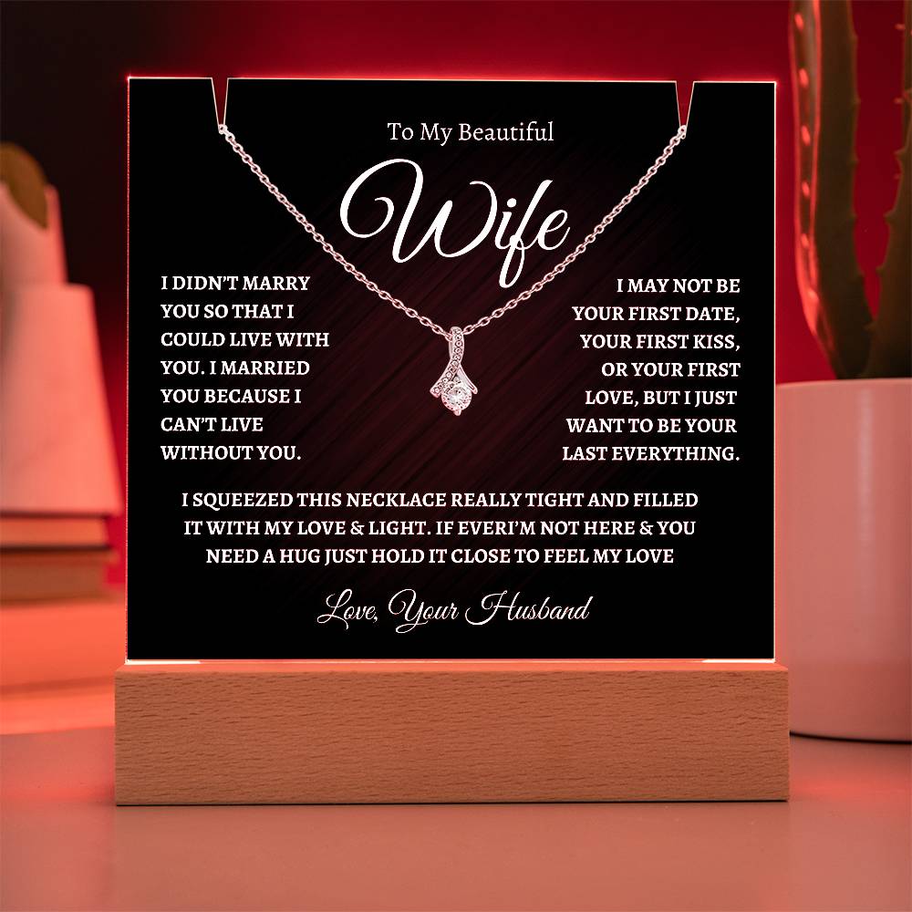 To My Beautiful Wife Acrylic Keepsake Gift Set - PlumOnyx