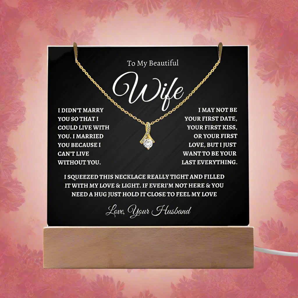 To My Beautiful Wife Acrylic Keepsake Gift Set - PlumOnyx