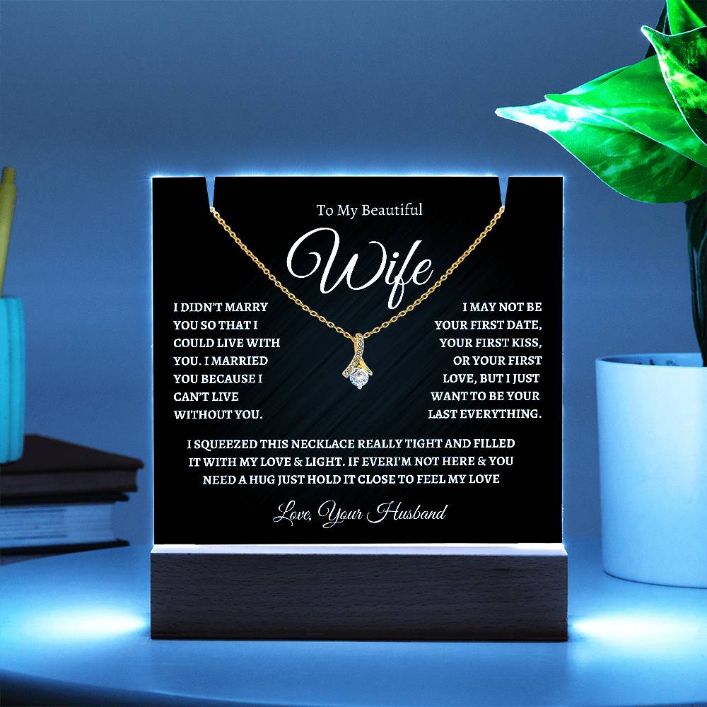 To My Beautiful Wife Acrylic Keepsake Gift Set - PlumOnyx