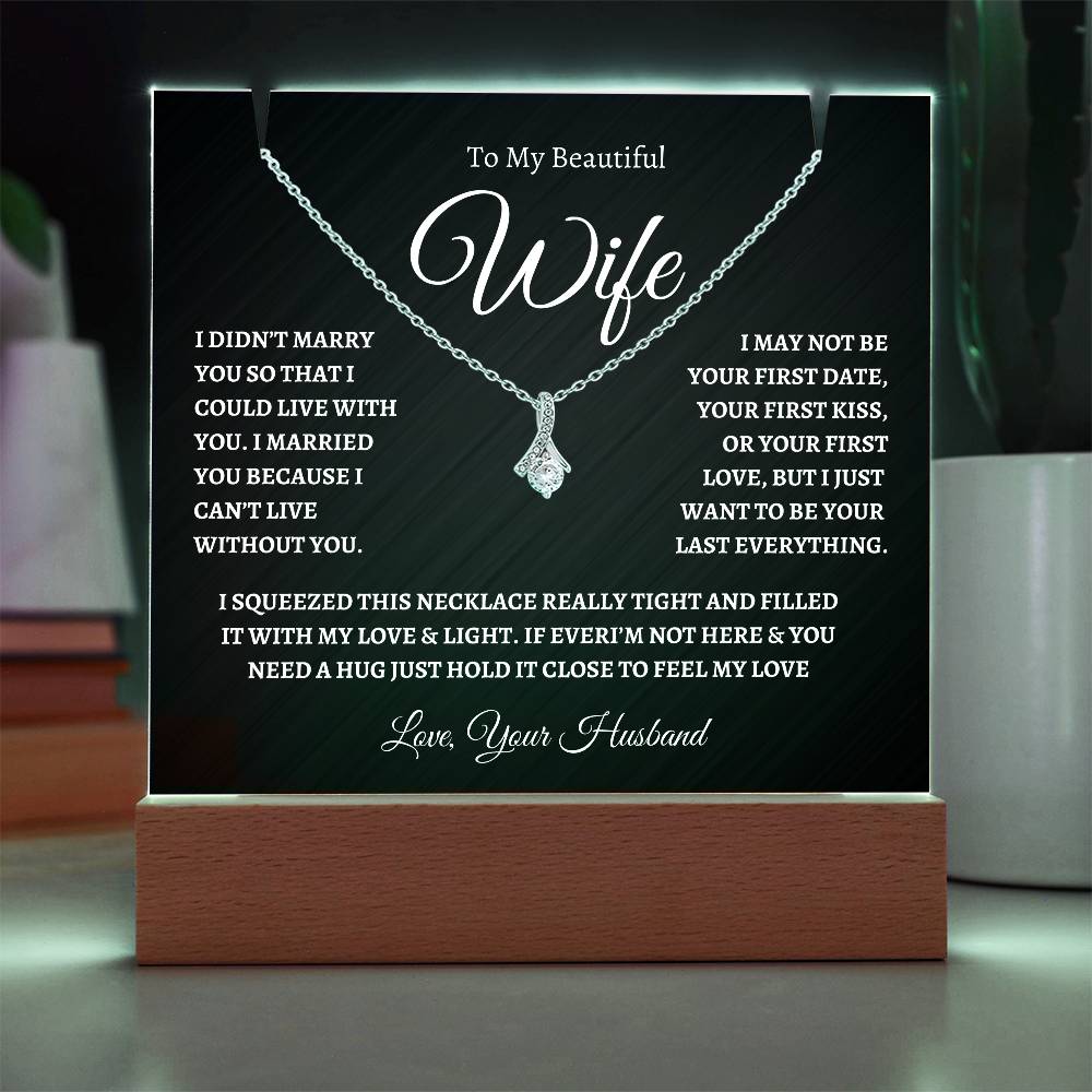 To My Beautiful Wife Acrylic Keepsake Gift Set - PlumOnyx