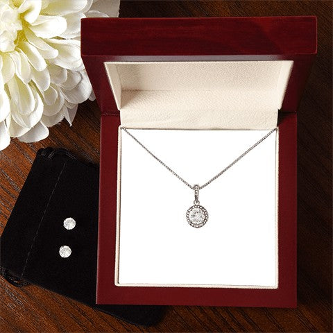 Eternal Hope Necklace & Earring Jewelry Set Message Card - PlumOnyx