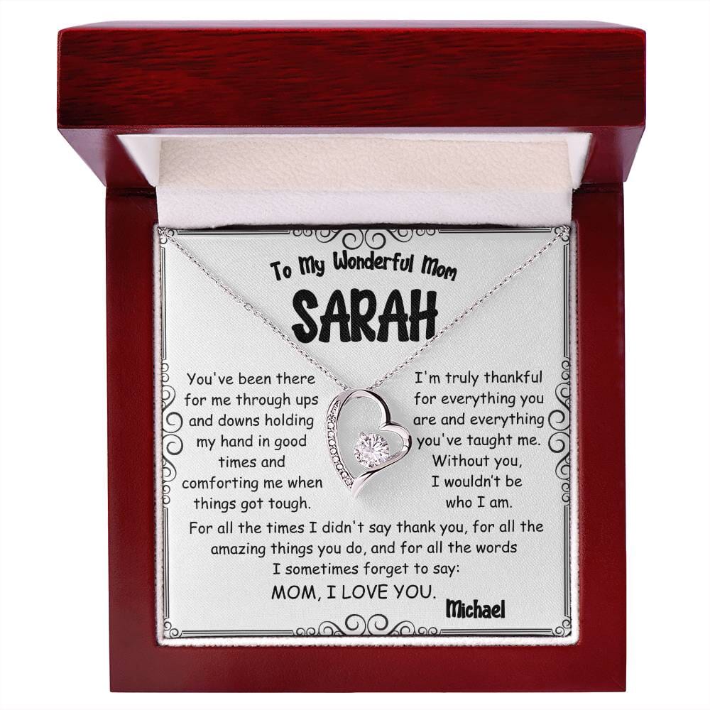 Forever Love Heart Necklace – A Timeless Gift for Mom - PlumOnyx