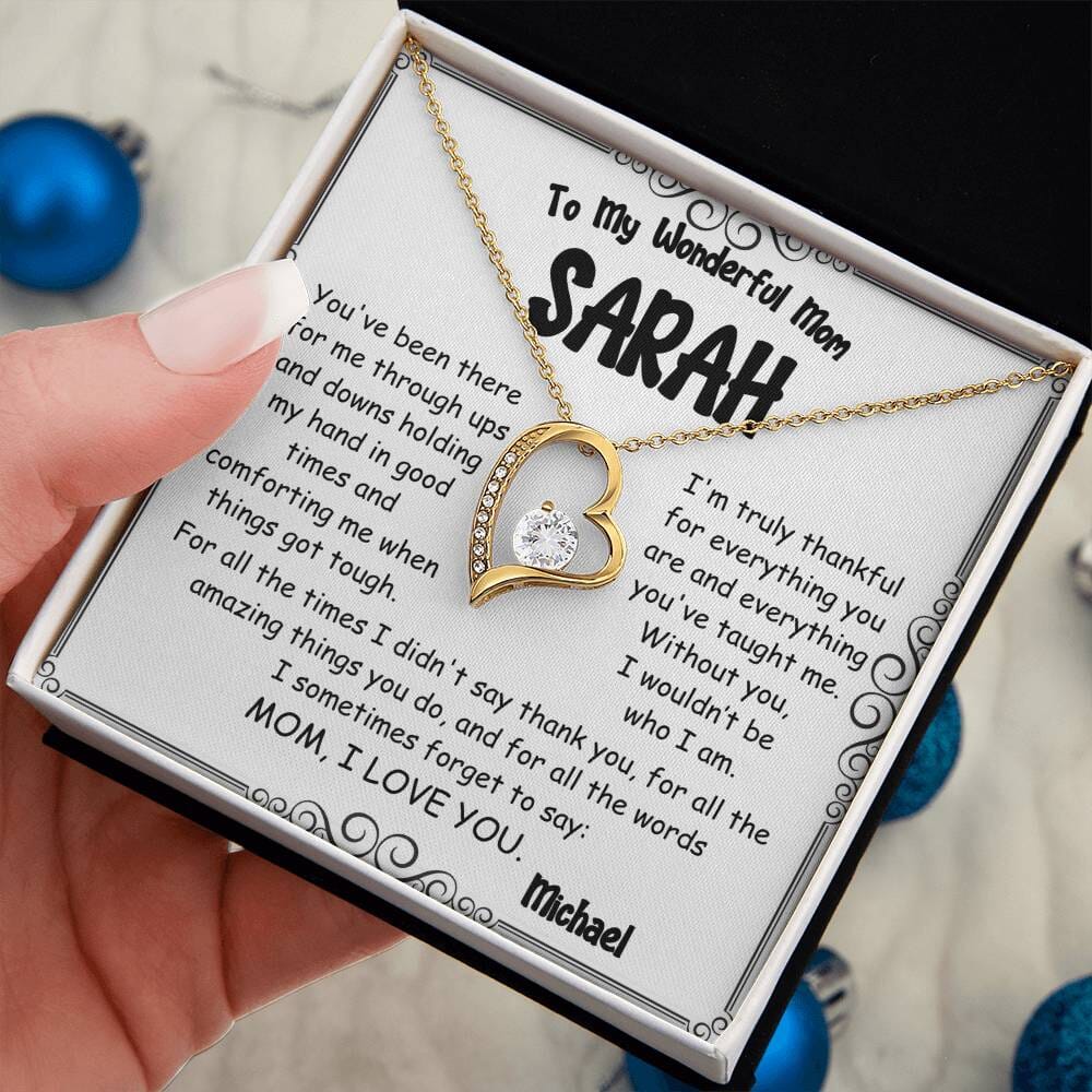 Forever Love Heart Necklace – A Timeless Gift for Mom - PlumOnyx