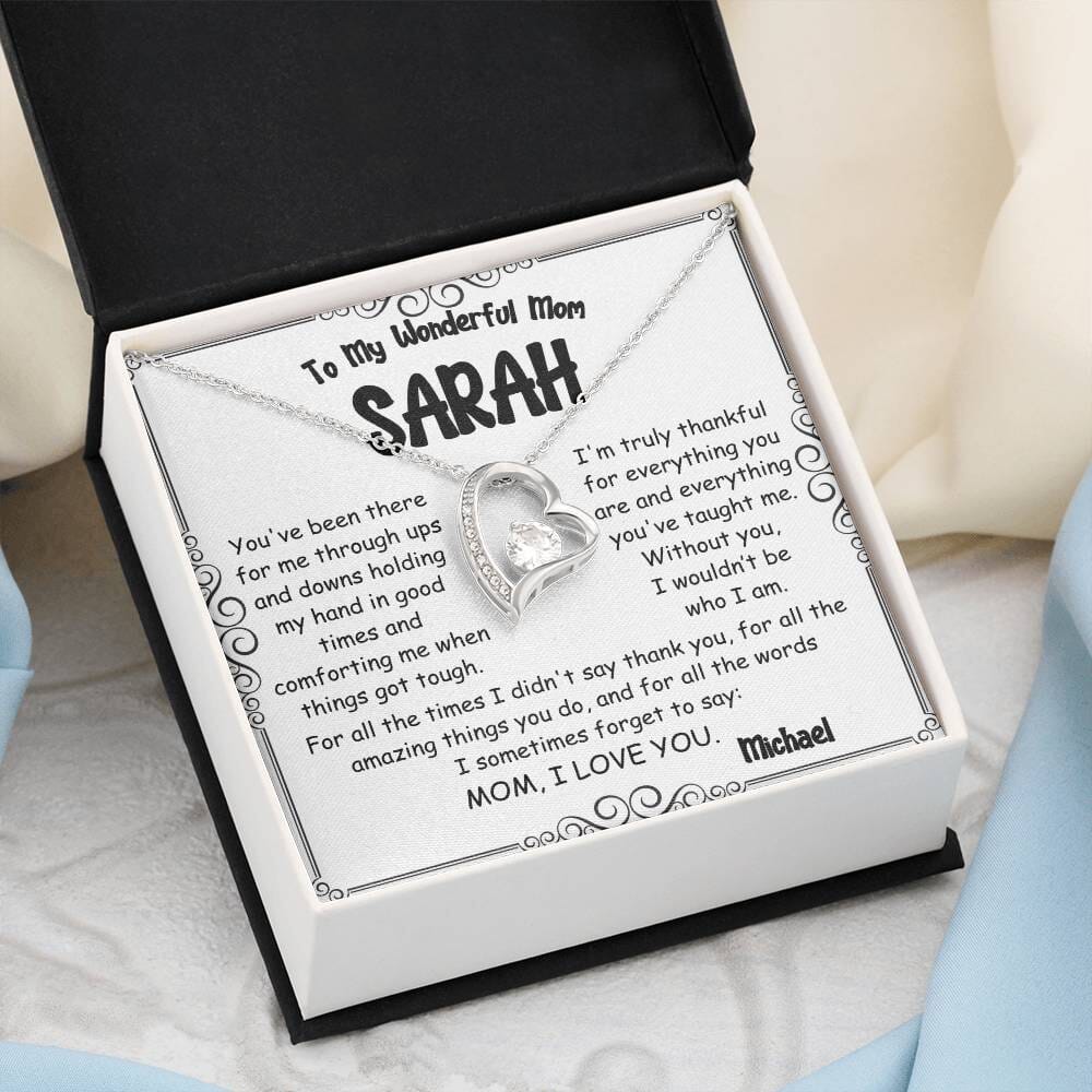 Forever Love Heart Necklace – A Timeless Gift for Mom - PlumOnyx