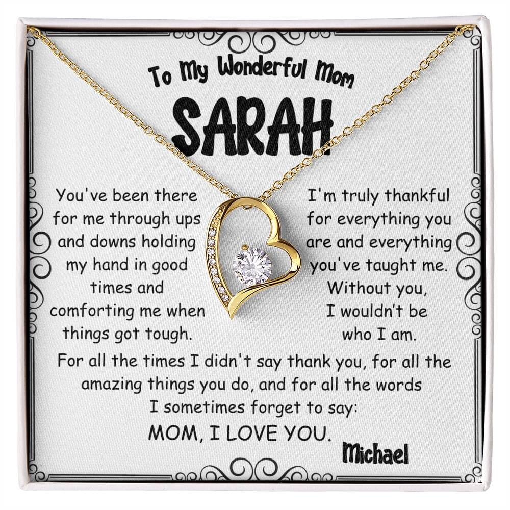 Forever Love Heart Necklace – A Timeless Gift for Mom - PlumOnyx