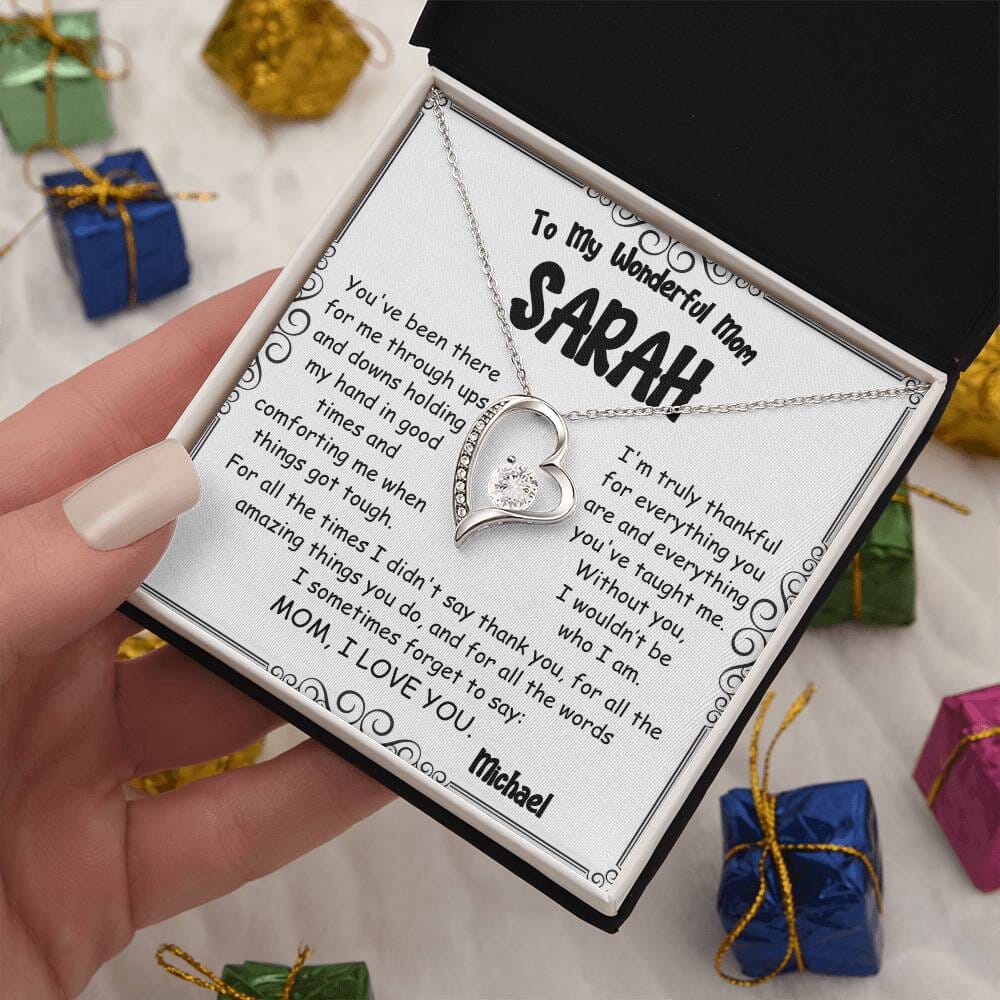 Forever Love Heart Necklace – A Timeless Gift for Mom - PlumOnyx