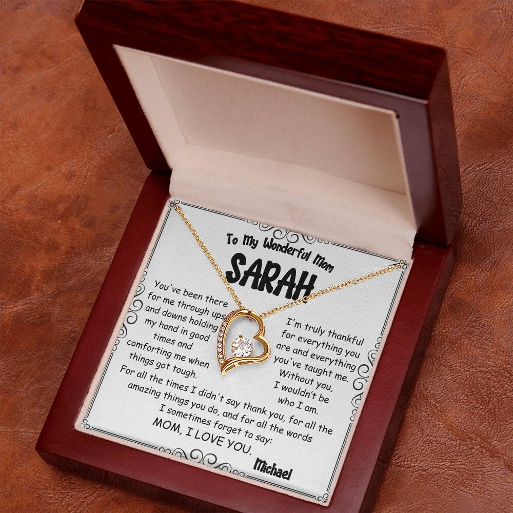 Forever Love Heart Necklace – A Timeless Gift for Mom - PlumOnyx
