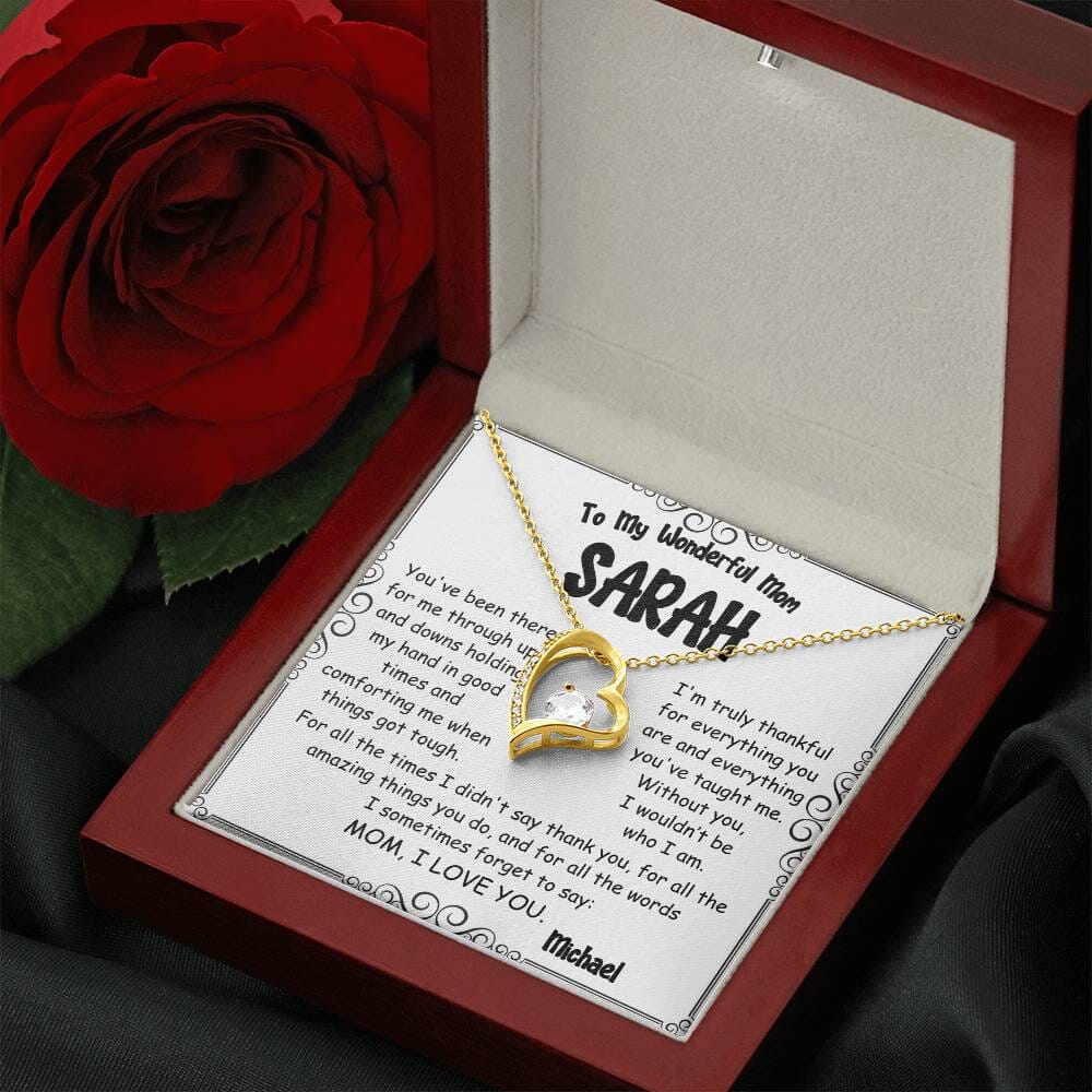 Forever Love Heart Necklace – A Timeless Gift for Mom - PlumOnyx