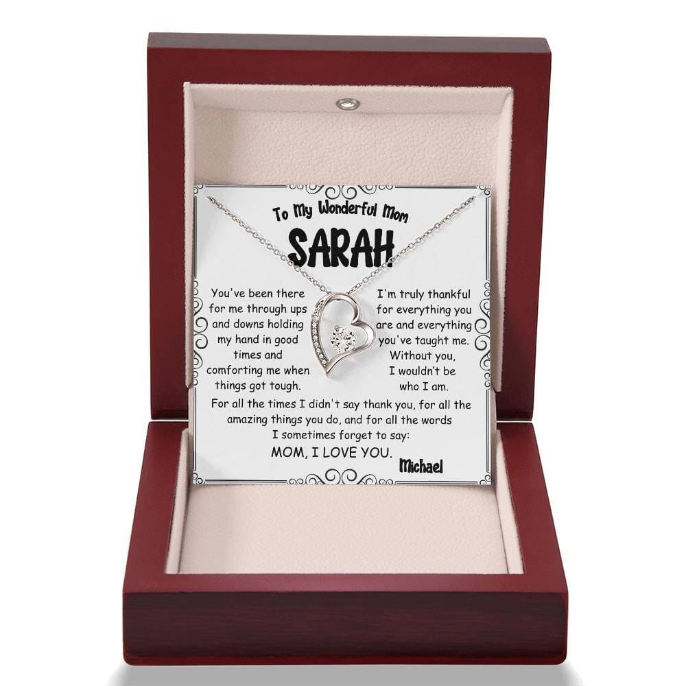 Forever Love Heart Necklace – A Timeless Gift for Mom - PlumOnyx