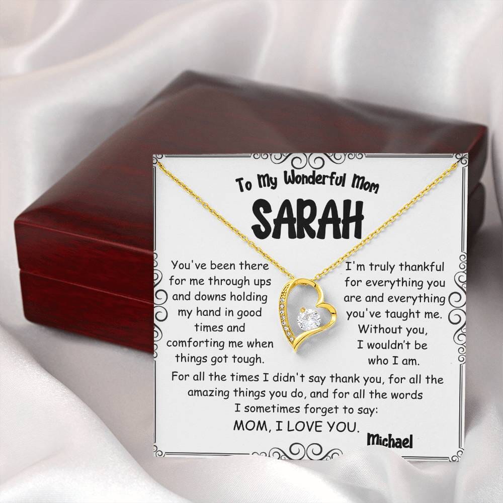Forever Love Heart Necklace – A Timeless Gift for Mom - PlumOnyx