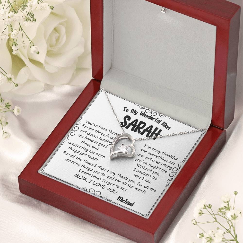Forever Love Heart Necklace – A Timeless Gift for Mom - PlumOnyx