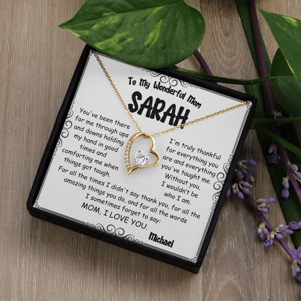 Forever Love Heart Necklace – A Timeless Gift for Mom - PlumOnyx