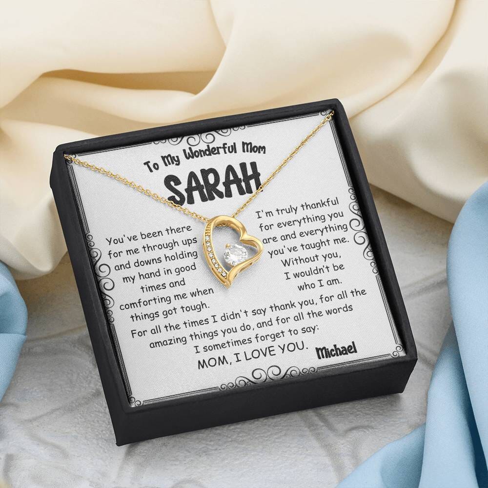 Forever Love Heart Necklace – A Timeless Gift for Mom - PlumOnyx