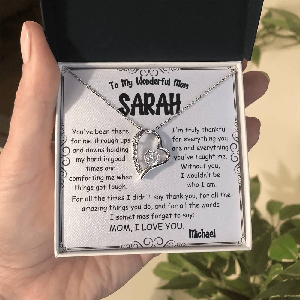 Forever Love Heart Necklace – A Timeless Gift for Mom - PlumOnyx