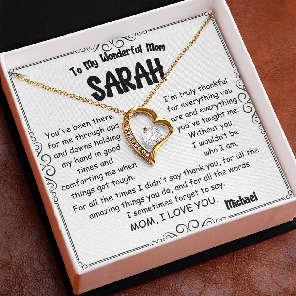 Forever Love Heart Necklace – A Timeless Gift for Mom - PlumOnyx