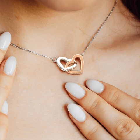To My Soulmate Interlocking Hearts Necklace - PlumOnyx