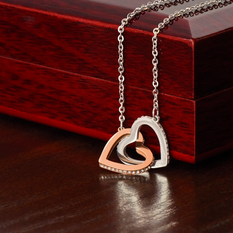 To My Soulmate Interlocking Hearts Necklace - PlumOnyx