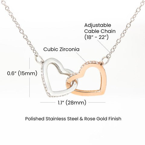 To My Soulmate Interlocking Hearts Necklace - PlumOnyx
