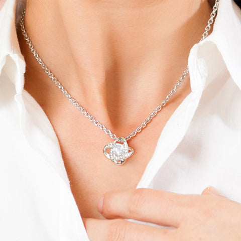 To  My Heartthrob Love Knot Necklace - PlumOnyx