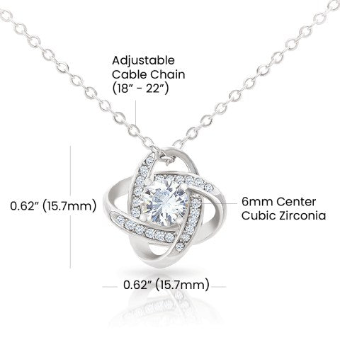 To  My Heartthrob Love Knot Necklace - PlumOnyx