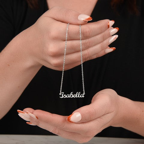 To My Blooming Rose Personalized Name Necklace - PlumOnyx