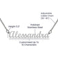 To My Blooming Rose Personalized Name Necklace - PlumOnyx