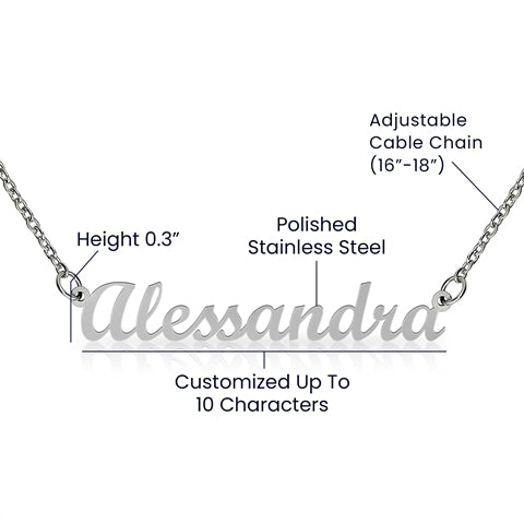 To My Blooming Rose Personalized Name Necklace - PlumOnyx