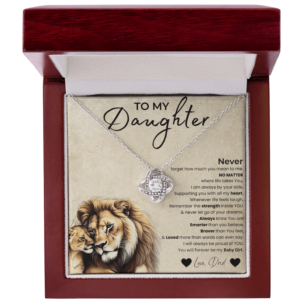 To My Daughter - Love Knot Necklace Gift - PlumOnyx