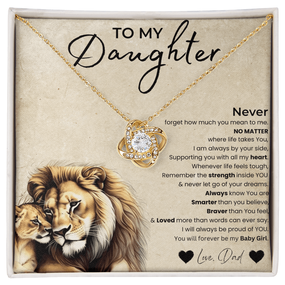 To My Daughter - Love Knot Necklace Gift - PlumOnyx